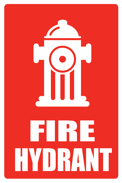 Public PrintShop: Fire Hydrant location sign small